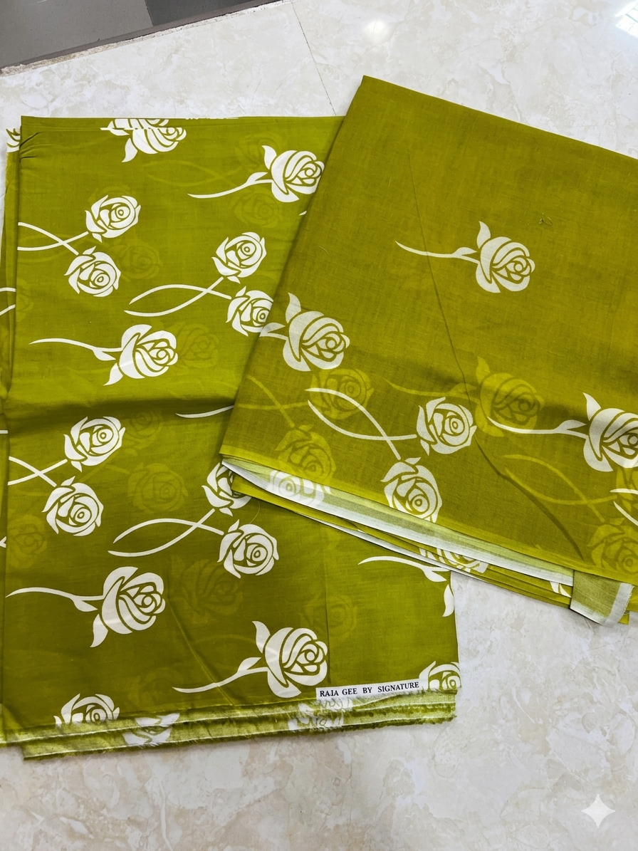 Signature All over print 3pc Lawn with Voil Dupatta