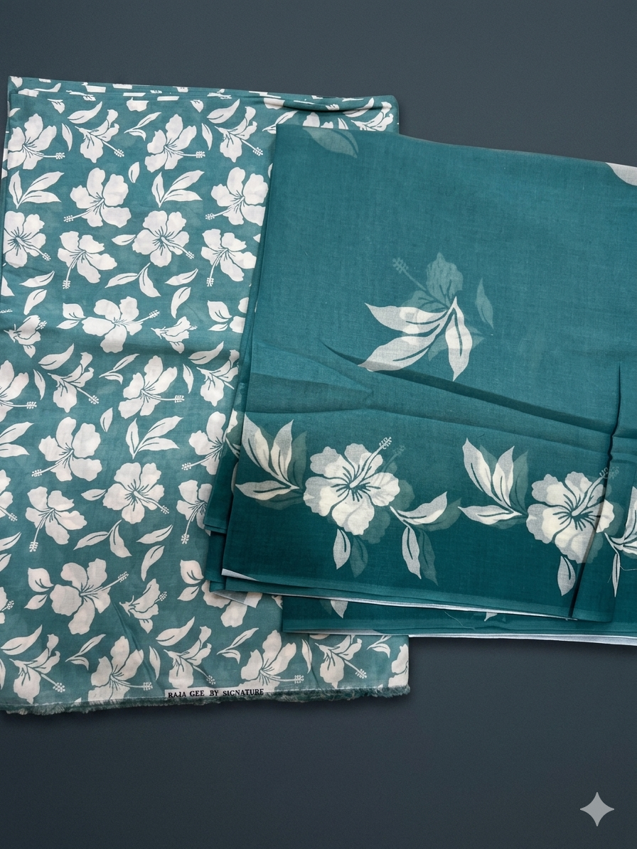 Signature All over print 3pc Lawn with Voil Dupatta
