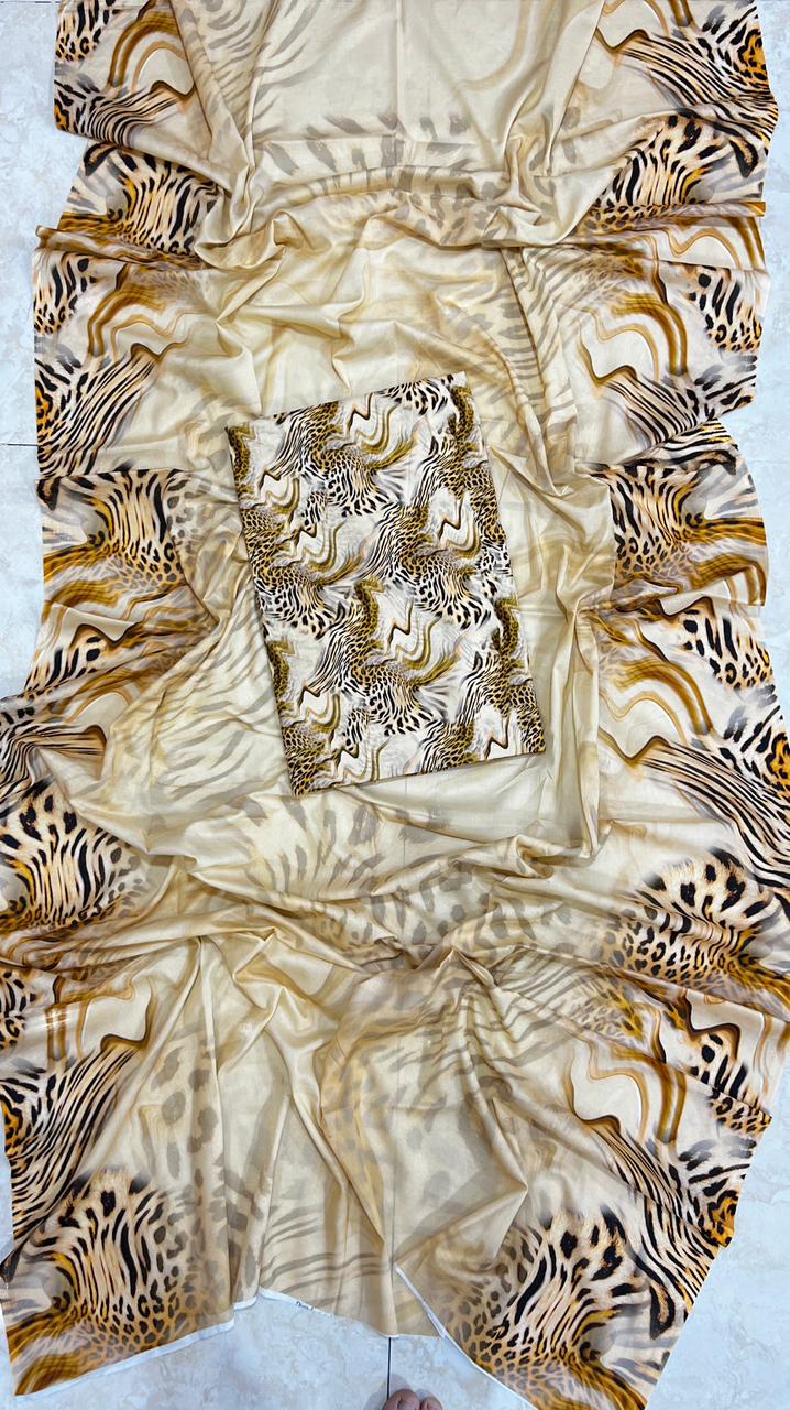 China Imported Sharbati All over 3pc Lawn with Lawn Voil dupatta