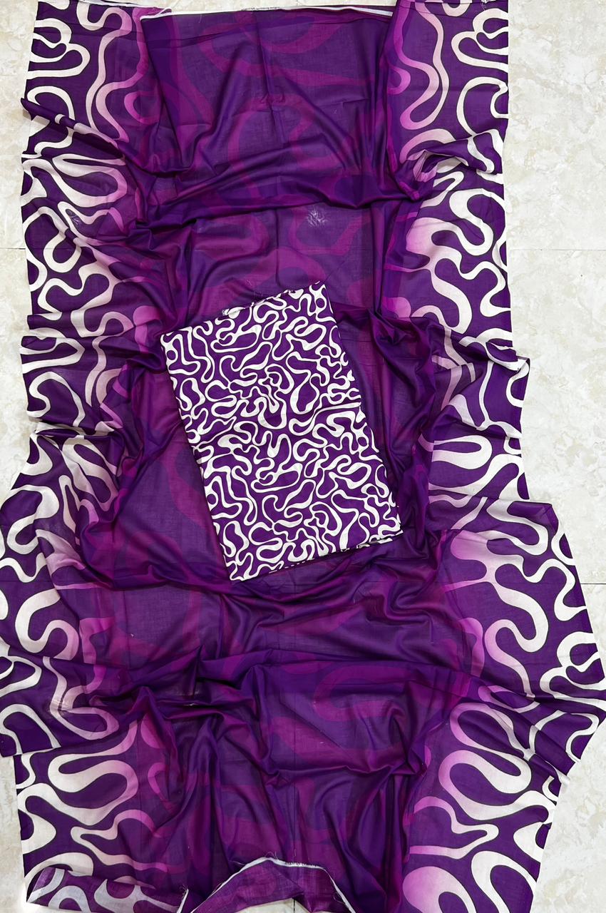 China Imported Sharbati All over 3pc Lawn with Lawn Voil dupatta